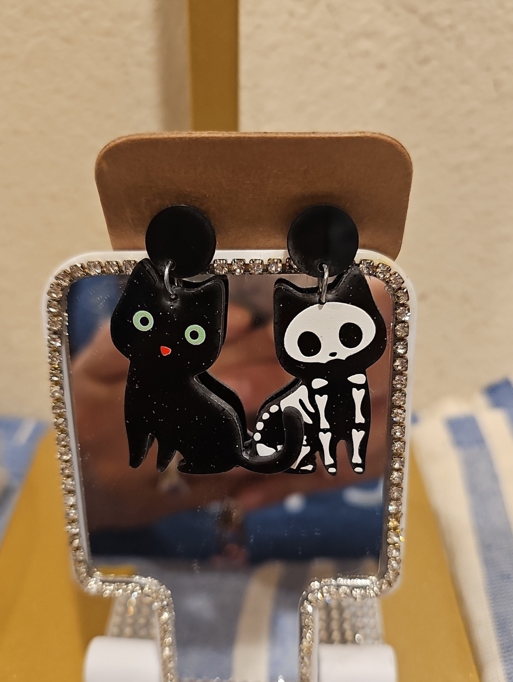 Halloween kitty earings